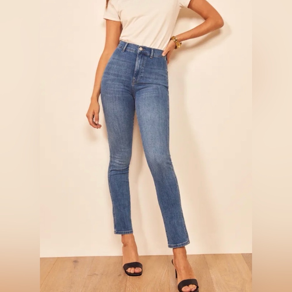 Reformation Jeans May High Rise Skinny Darwin Wash 27